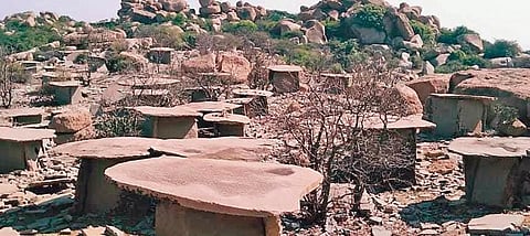 The megalithic site at Hire Benakal in Gangavati taluk of Koppal district | express