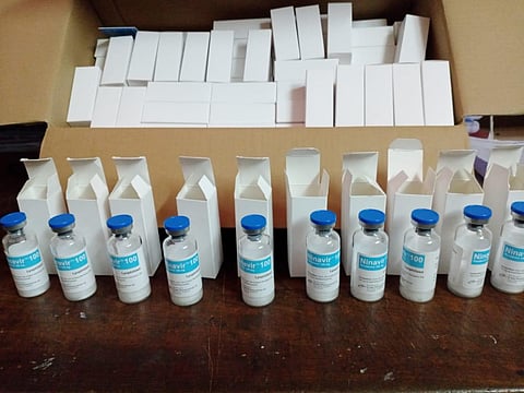 The seized smuggled Remdesivir drugs. (Representational Photo | EPS)