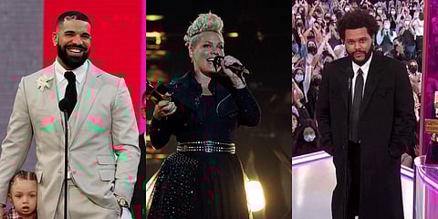 Drake, Pink, The Weeknd at Billboard Music Awards. (Photos | AP)