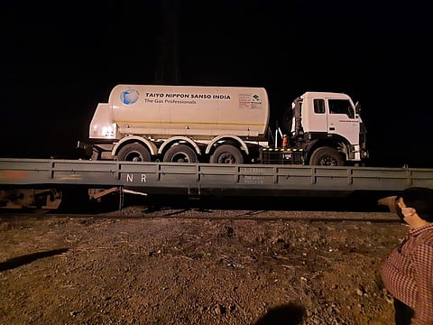 Indian Railways' Oxygen Express. (File Photo | Express)