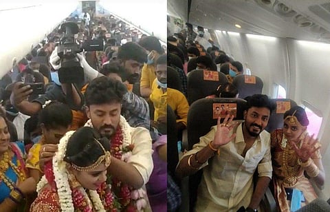 A picture that went viral on social media, of the couple tieing the knot