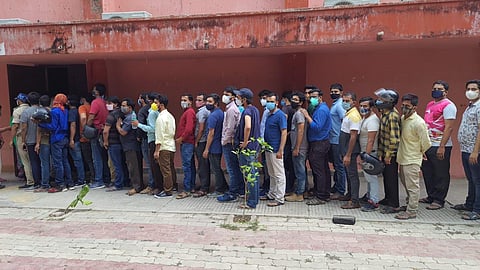 Bihar's youth queue up for their jabs. (Photo | Special Arragement)