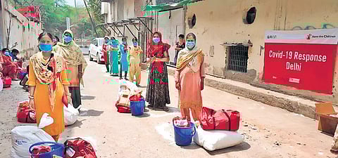 Snapshots of Covid relief work by NGO Save the Children