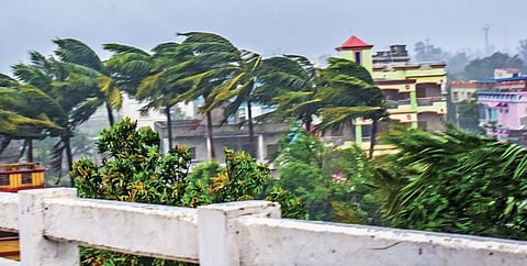 Heavy wind flow during cyclone Yaas in Balasore on Wednesday | Express