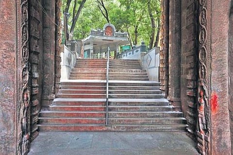 Tirumala Tirupati Devasthanams decides to close Alipiri footpath from June 1 to July 31 to speed up repair and top slab works, on Wednesday. (Photo | Express)