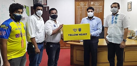 Indian Super League side Kerala Blasters extend their support to the fight against COVID-19 by donating 10000 N95 masks to the Kerala government (Photo | Special arrangement)