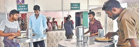 People having food at an Amma canteen (File photo | P Jawahar)