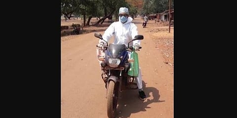 Santosh Kumar Panda says he takes all precautions by wearing wear a PPE kit.
