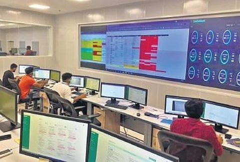 Covid war room functioning at JLN Metro Station, Kaloor