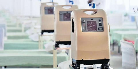 Sewa International representatives in India have received 1,466 oxygen concentrators this week. (Photo | PTI)
