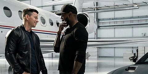 Mark Wahlberg (L) and Antoine Fuqua in Infinite. (Photo| IMDb)