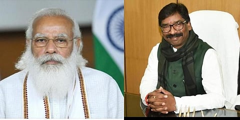 PM Narendra Modi and Jharkhand CM Hemant Soren (Photo | PTI)