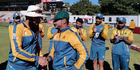 Tabish Khan on Friday became Pakistan's third oldest Test debutant. (Twitter Photo)