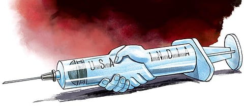 The Biden administration had earlier invoked the US Defense Production Act to ban the export of critical raw material for the production of vaccines.