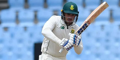 Quinton De Kock was playing his first test since giving up the captaincy and taking a break from cricket for mental health reasons. (Photo | AFP)