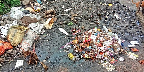 The desilted waste dumped on the side of a drain at Cuttack | Express