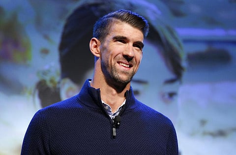 In this Jan. 6, 2020, file photo, Michael Phelps speaks during a Panasonic news conference before the CES tech show in Las Vegas. (Photo | AP)
