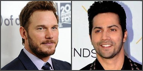 Chris Pratt (L) and Varun Dhawan. (File photo| PTI and AP)