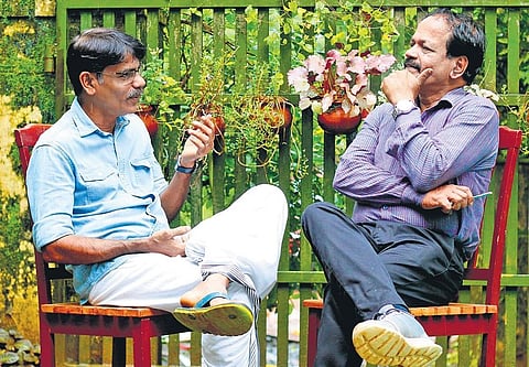 Balan Thaliyil (Left) with Karunan VP in Kuttiyady | T P SOORAJ