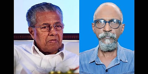 Kerala Chief Minister Pinarayi Vijayan and Shaji Pandyala. (File | EPS)