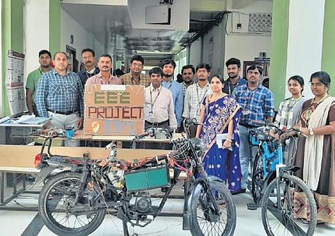 KL University students develop e-bike with wireless charging
