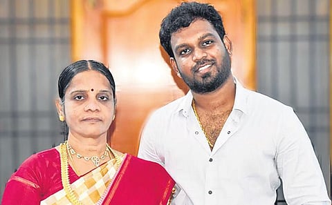 Surya VM with his mother