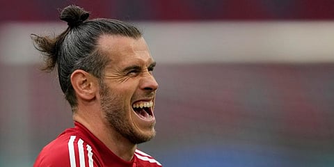 Wales' Gareth Bale smiles during the training of the Wales team at Johan Cruyff Arena in Amsterdam. (Photo | AP)