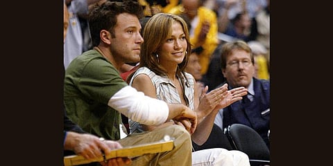 Hollywood actors Ben Affleck and Jennifer Lopez got engaged in 2002 and split in 2004. (File Photo | AFP)
