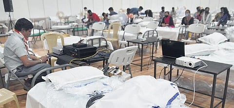 A file picture of a Covid Care Centre. The facilities will remain intact so that they can be reopened if needed | Express