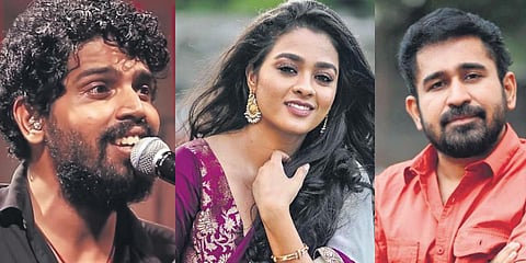 (From left) Pradeep Kumar, Gayathrie Shankar and Vijay Antony