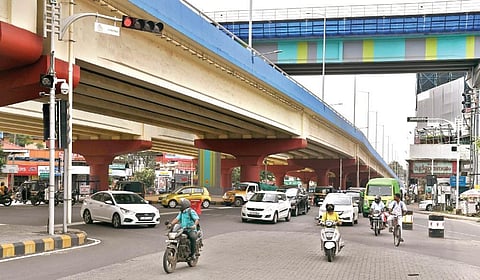 Even after the launch of the Vyttila flyover back in January, traffic blocks are still a common sight at the junction | Albin Mathew