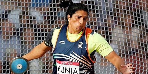 Discus thrower Seema Punia (Photo | PTI)