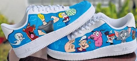 Step on a cartoon spill