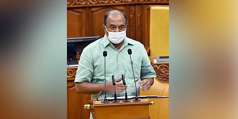 Kerala Finance Minister KN Balagopal presents the maiden budget of the government's second tenure. (Photo| Vincent Pulickal, EPS)