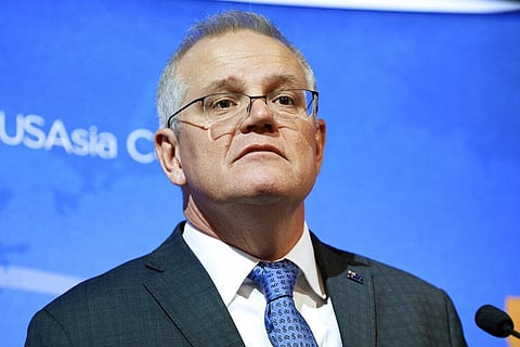 Australia's Prime Minister Scott Morrison addresses the Perth US Asia Centre. (Photo | AP)