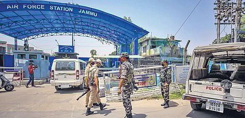 An NSG team at the Indian Air Force station in Jammu on Wednesday | PTI