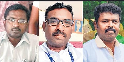 From Left: S Arivazhagan, M Jayaraj, D Chandrasekar | Express