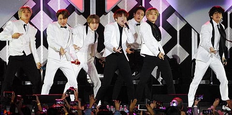 BTS performs during the KIIS-FM Jingle Ball concert on Dec. 6, 2019, in Inglewood, California. (File photo | AP)
