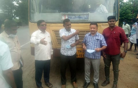 Officials surveyed the route and began service from Pazhaveli on Wednesday. (Photo | Express)