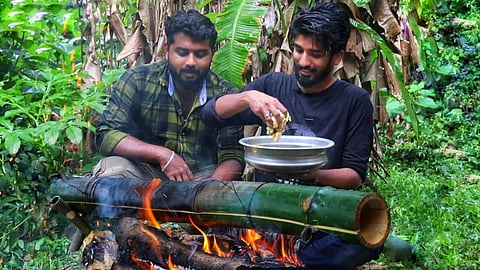Karthik MM aka Trivian Foodie, on the right. (Photo | Special Arrangement)