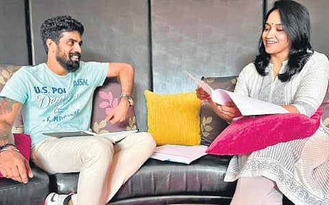 V S Abhilash with Lena