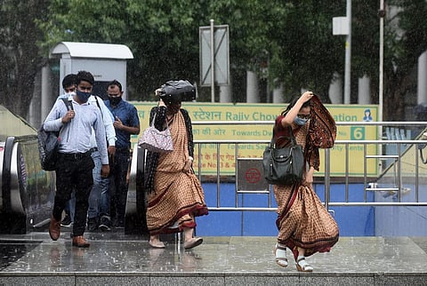 Pre monsoon shower in New Delhi on Thursday. (Photo | EPS/Parveen Negi)