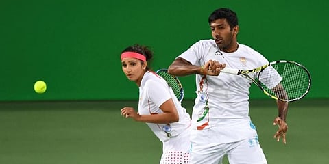 Indian tennis stars Rohan Bopanna and Sania Mirza (Photo | AFP)