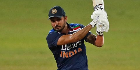 India's Manish Pandey plays a shot during the second one day international cricket match between Sri Lanka and India in Colombo. (Photo | AP)