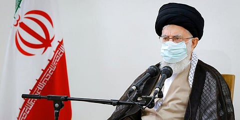 Iranian Supreme Leader Ayatollah Ali Khamenei speaks in a meeting in Tehran, Iran, Friday, July 23, 2021. (Photo | AP)