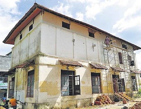 The Mala Synagogue during first stage of restoration work