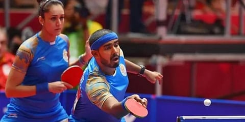 Indian Table Tennis stars Sharath Kamal and Manika Batra (Photo | PTI)