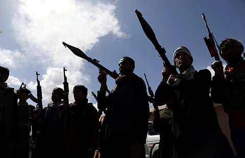 Afghan militiamen join Afghan defense and security forces during a gathering in Kabul, Afghanistan. (File Photo | AP)