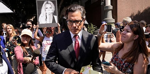 Britney Spears' newly appointed lawyer Mathew Rosengart leaves the Stanley Mosk Courthouse following a hearing concerning the pop singer's conservatorship, Wednesday, July 14, 2021, in LA. (File |AP)