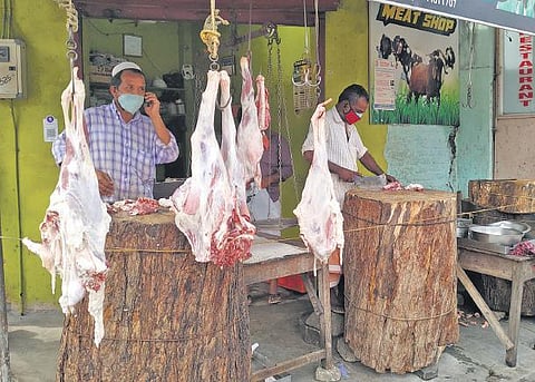 A meat shop at Attakulangara in Thiruvananthapuram | BP Deepu